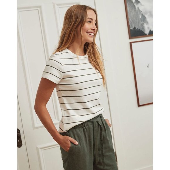 RW&Co. Heavy Cotton Striped Crew-Neck T-Shirt - Picture 2 of 2